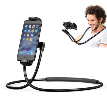 Lazy Bendable Flexible Hang Neck Phone Holder 360 Degree Rotation Mobile Stand