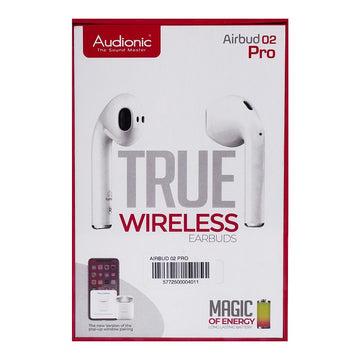 Audionic Airbud 02 True Wireless Connectivity / Bluetooth / Pair / White True Wireless Stereo Earbuds