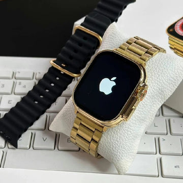 Apple Logo Smart Watch Gold Edition For Both Genders