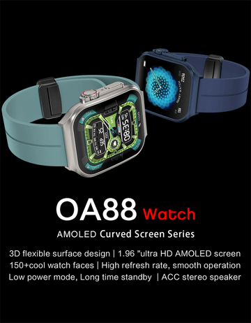 OA88 Smartwatch 1.96 Inch AMOLED Ultra