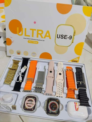ULTRA 9 SMART WATCH 8IN 1 WITH FREE EARBUDS