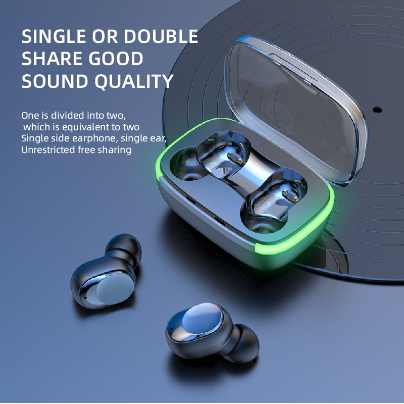 Y60 TWS Bluetooth 5.0 Earphones Wireless Touch Control Gaming Headset Noise Cancelling Stereo Sports Earbuds with Mic