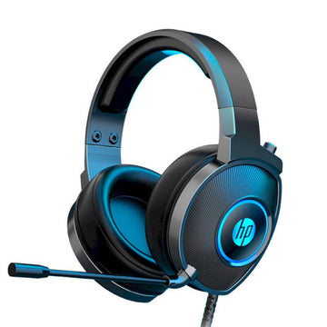 HP DHE-8008U Head-mounted Gaming Wired Headset Blue LED Backlite with Mic