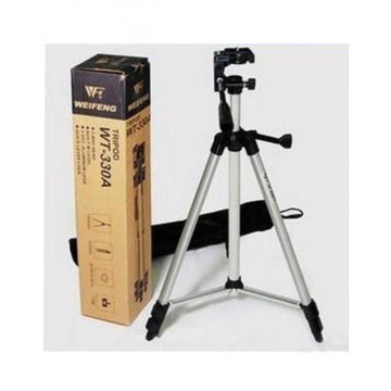 WEIFENG WT-330A PROFESSIONAL TRIPOD STAND ALUMINUM – SILVER