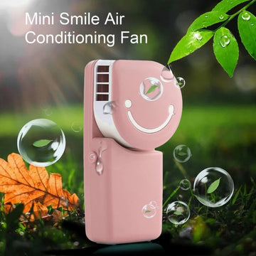 USB Rechargeable Smiley Face Hand Held Air Conditioner Fan
