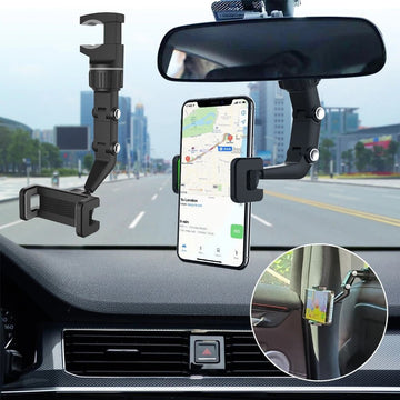 360 Adjustable Car Rearview Mirror Mount Mobile Holder Mobile Stand